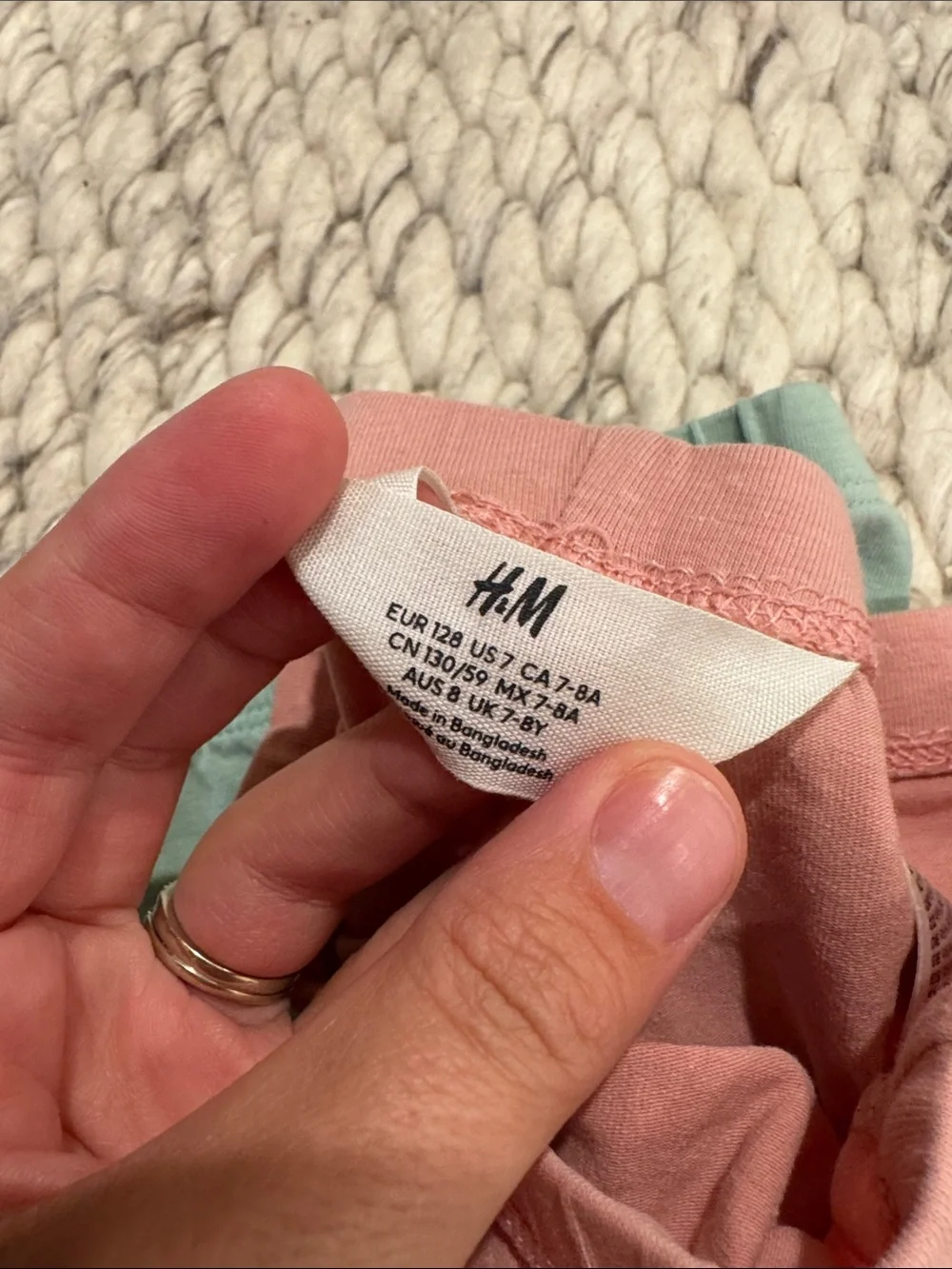 H&M Girls Matching Set - White, Lavender, Mint, Coral